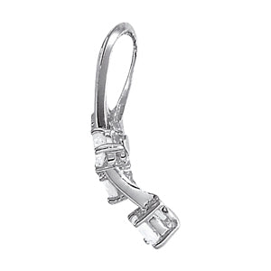 14K Gold Lab Diamond Journey Pendant