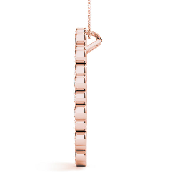Rose Gold Lab Diamond Circle Pendant