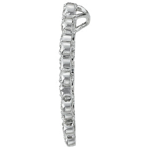 14K White Gold Lab Diamond Circle Pendant