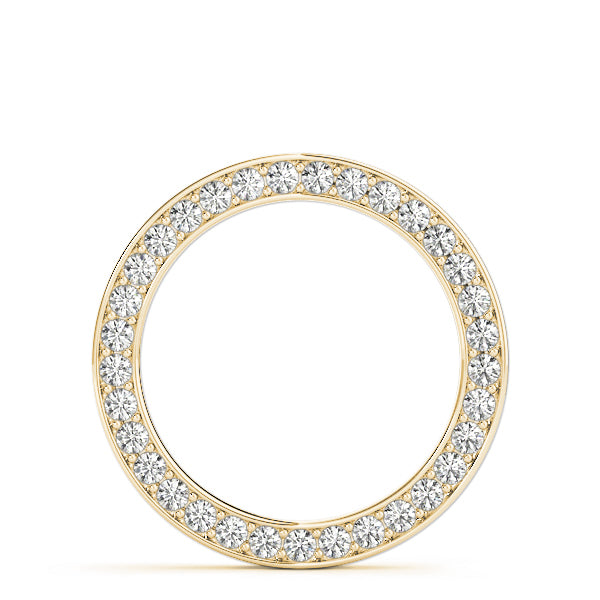 14K Yellow Gold Diamond Circle Pendant