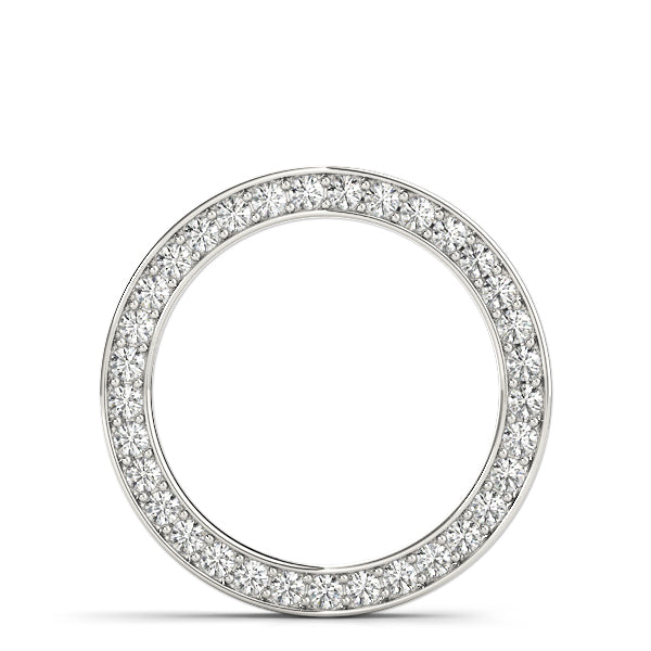 Platinum White Diamond Circle Pendant