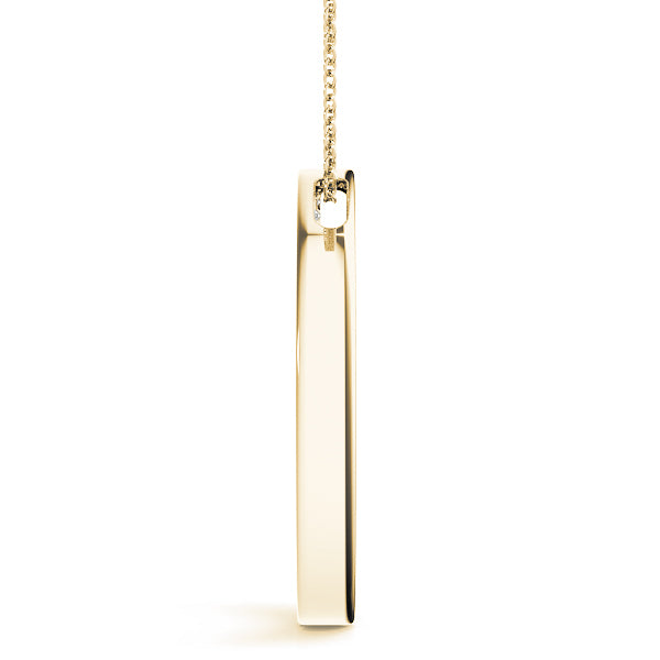 18K Yellow Gold Diamond Circle Pendant