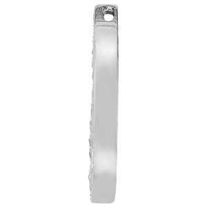 14K White Gold Diamond Circle Pendant