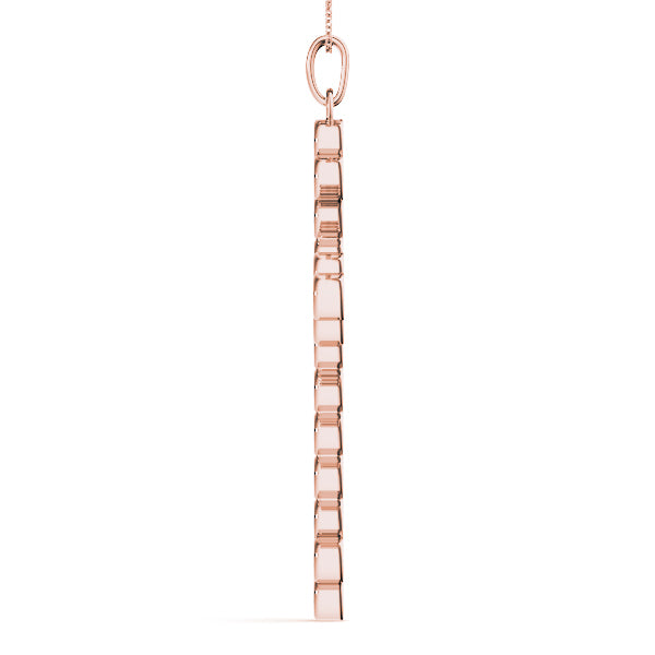 Rose Gold Diamond Cross Pendant | Religious Jewelry