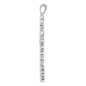 14K White Gold Diamond Fashion Cross Pendant