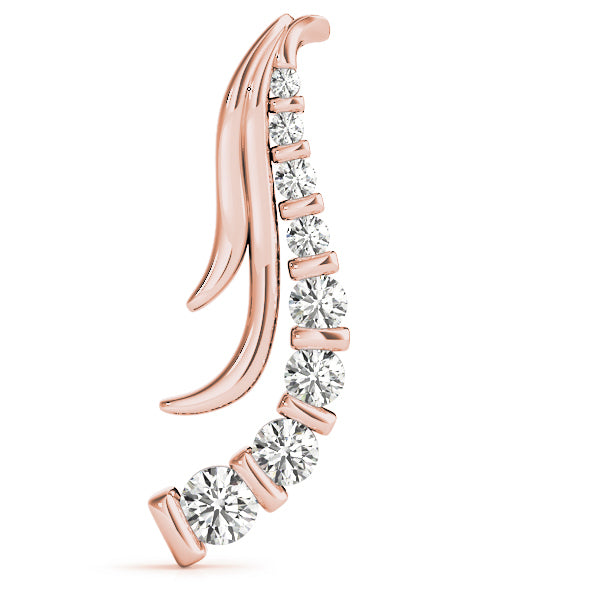 18K Rose Gold Lab Diamond Journey Pendant