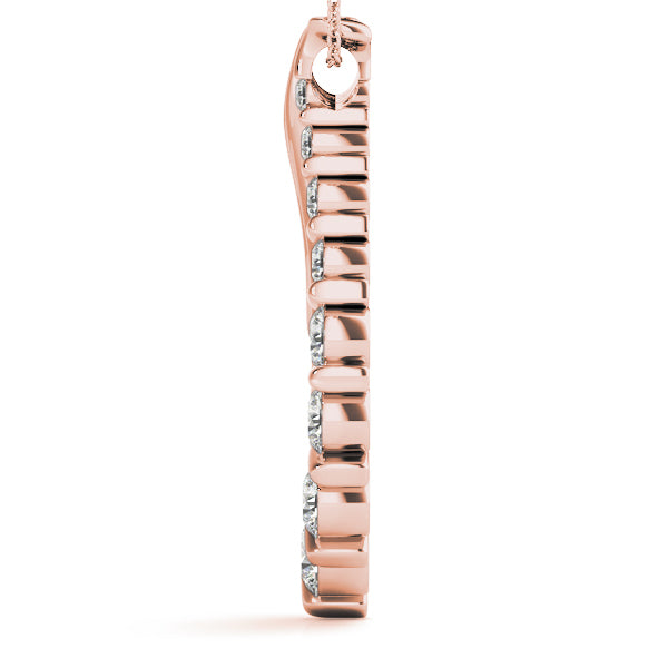 14K Rose Gold Lab Diamond Journey Pendant