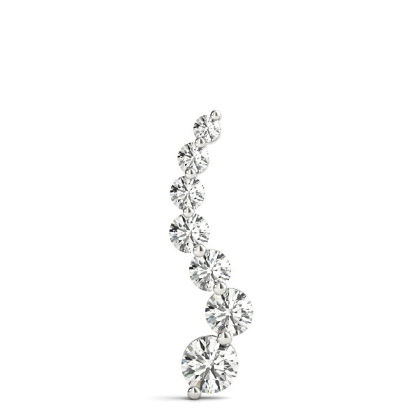 14K White Gold Diamond Journey Pendant