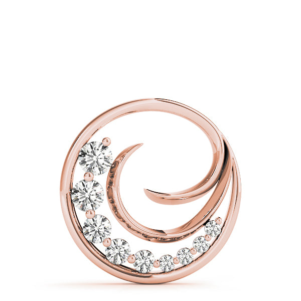 14K Rose Gold Lab Diamond Journey Pendant