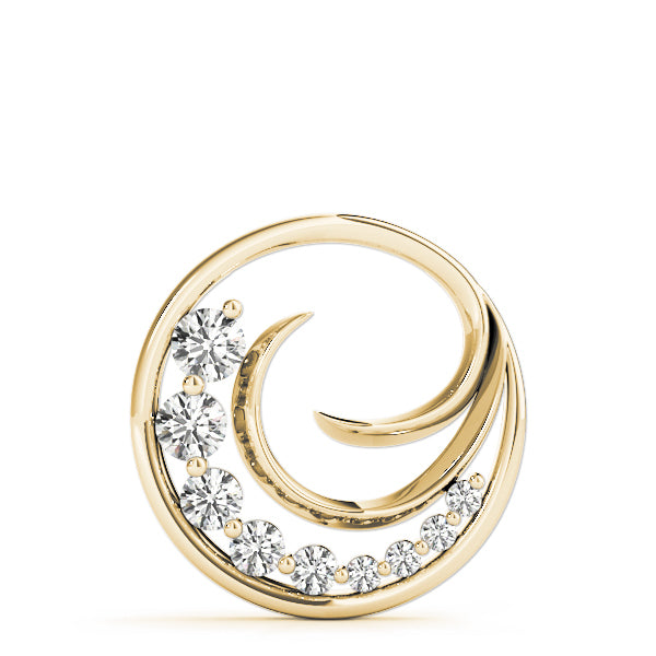 14K Yellow Gold Diamond Journey Pendant