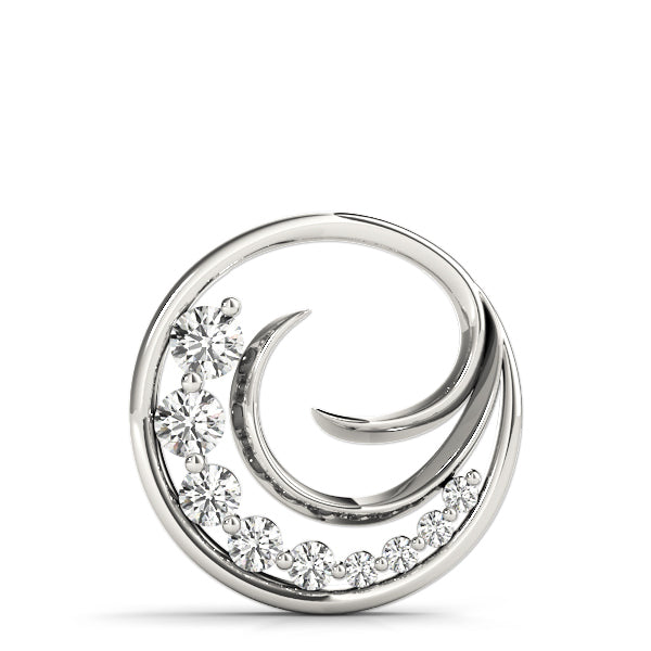 18K White Gold Diamond Journey Pendant