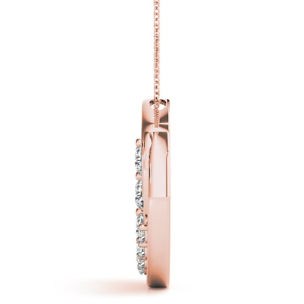 14K Rose Gold Lab Diamond Journey Pendant
