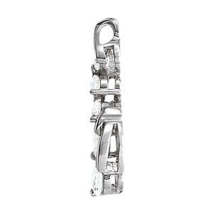14K White Gold Diamond Journey Pendant