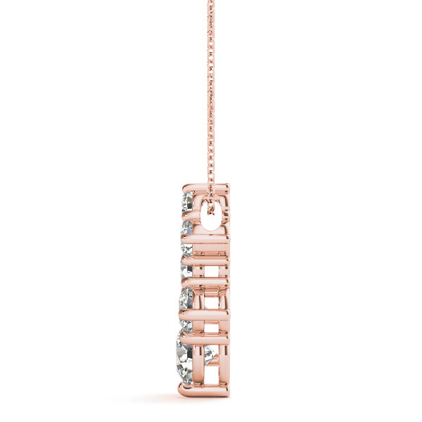14K Rose Gold Diamond Journey Pendant