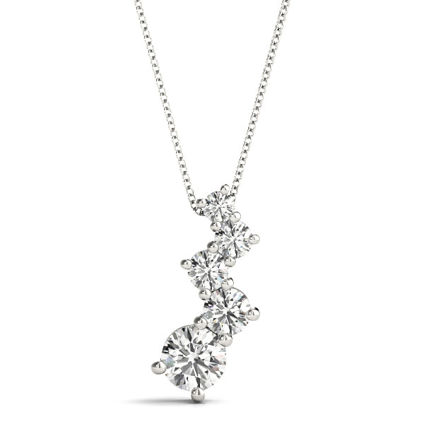 14K Gold Lab Diamond Journey Pendant