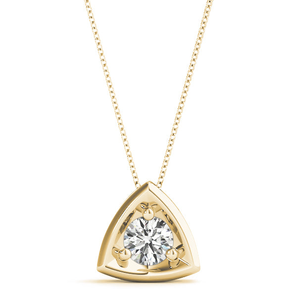 1 Ct Lab Diamond 14K Yellow Gold Pendant