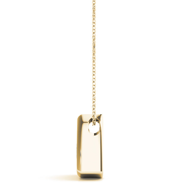 1 Ct Lab Diamond 14K Yellow Gold Pendant