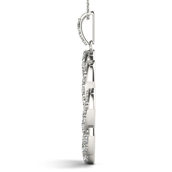 Platinum Diamond Circle Pendant
