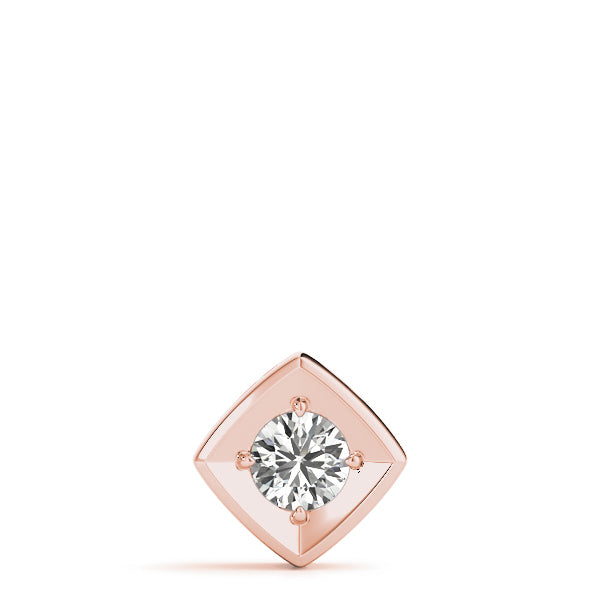 1 CT Lab Diamond Rose Gold Solitaire Pendant