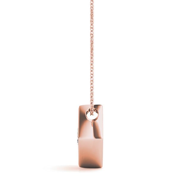 1 CT Lab Diamond Rose Gold Solitaire Pendant