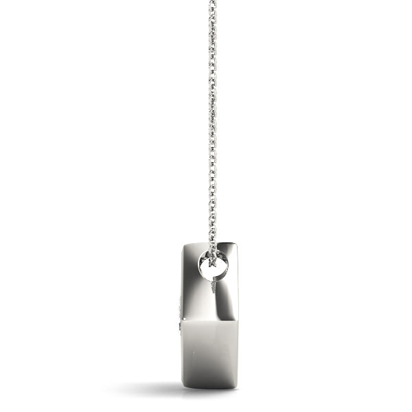 1 CT Lab Diamond White Platinum Solitaire Pendant