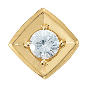 1 CT Diamond 18K White Gold Solitaire Pendant