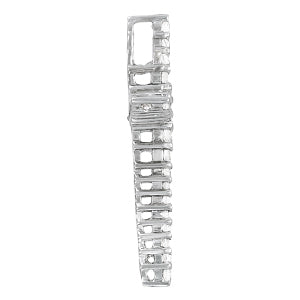 14K White Gold Lab Diamond Religious Cross Pendant