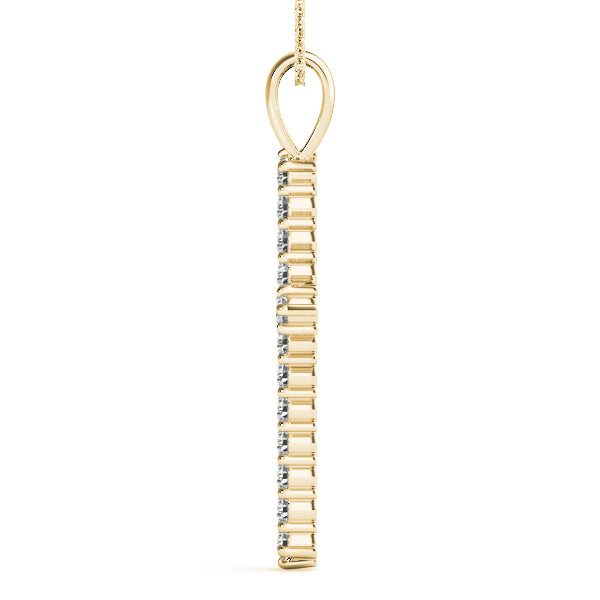 Diamond Religious Cross Pendant - 18K Yellow Gold