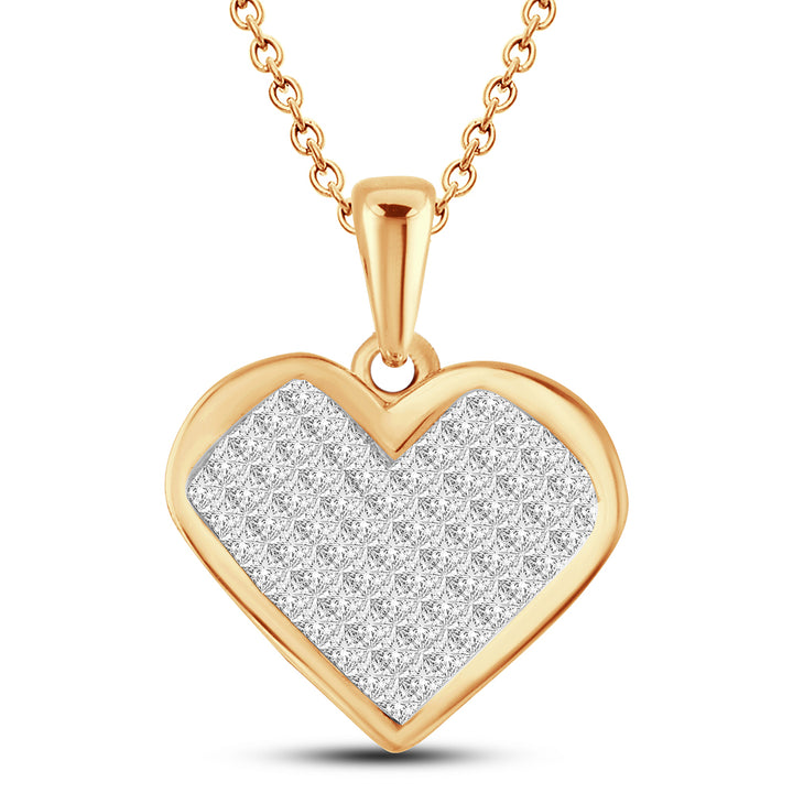 14K Yellow Gold Lab-Grown 1CT Princess Diamond Pendant