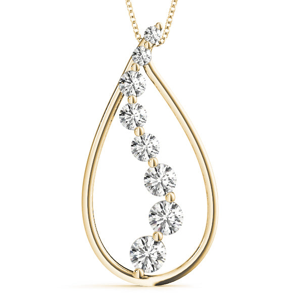 18K Yellow Gold Diamond Journey Pendant