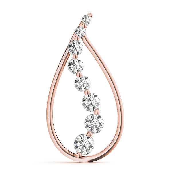 14K Rose Gold Lab Diamond Journey Pendant