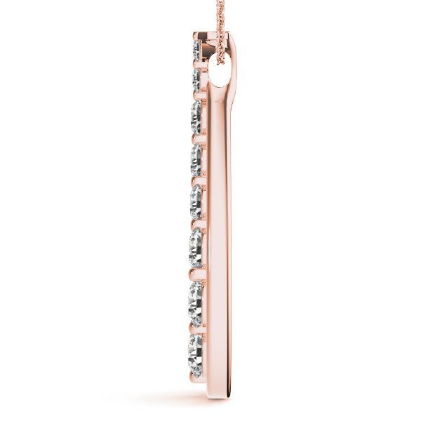 14K Rose Gold Lab Diamond Journey Pendant