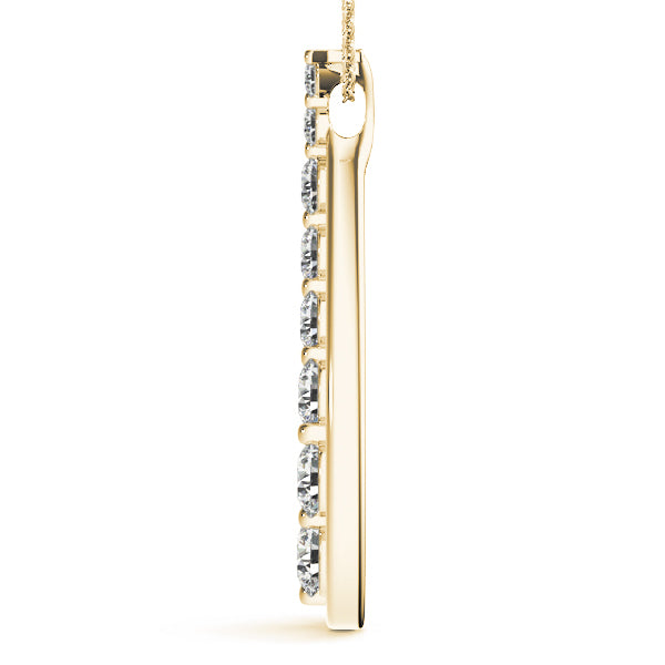 18K Yellow Gold Diamond Journey Pendant