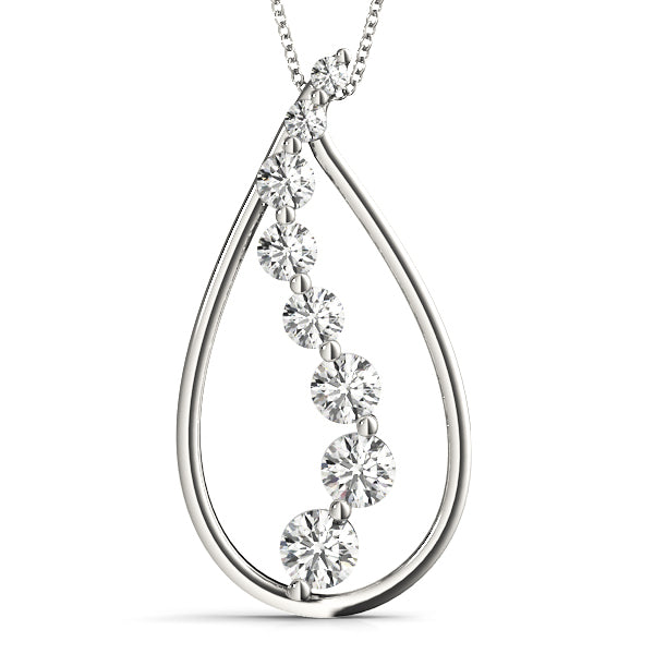 14K Gold Lab Diamond Journey Pendant