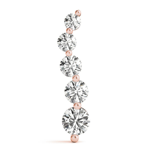 18K Rose Gold Diamond Journey Pendant