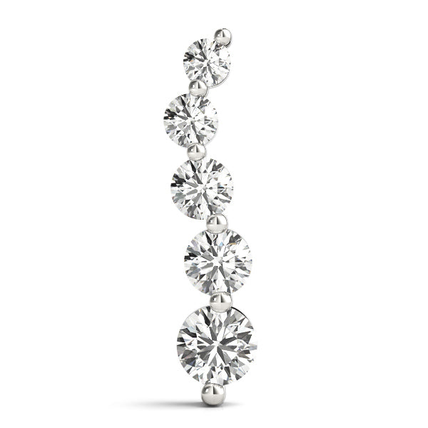 1 CT Platinum Round Diamond Journey Pendant