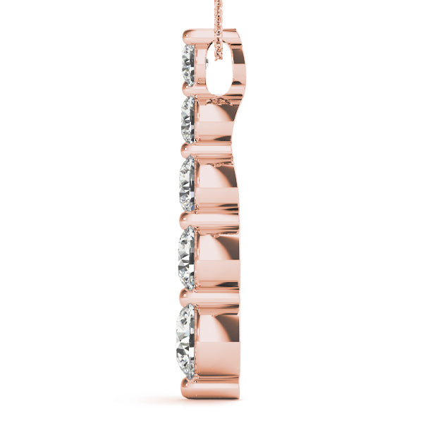 18K Rose Gold Diamond Journey Pendant