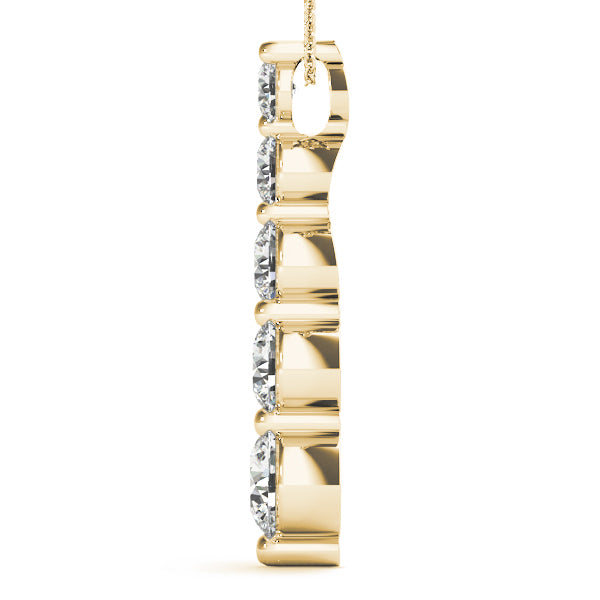 14K Yellow Gold Diamond Journey Pendant