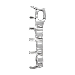 14K White Gold Diamond Journey Pendant
