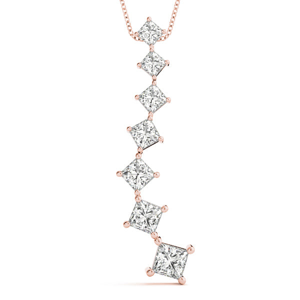 18K Rose Gold Lab Diamond Journey Pendant