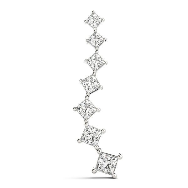 Platinum White Diamond Journey Pendant