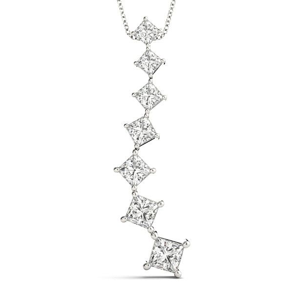 Platinum White Diamond Journey Pendant