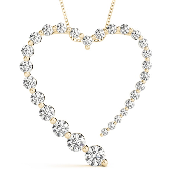 14K Yellow Gold 1 ct tw Fashion Diamond Pendant
