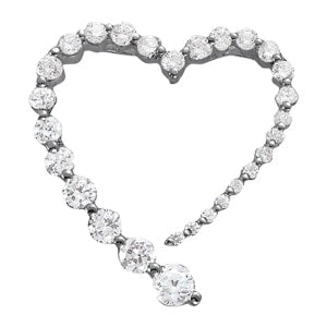 14K White Gold 1 ct tw Fashion Diamond Pendant