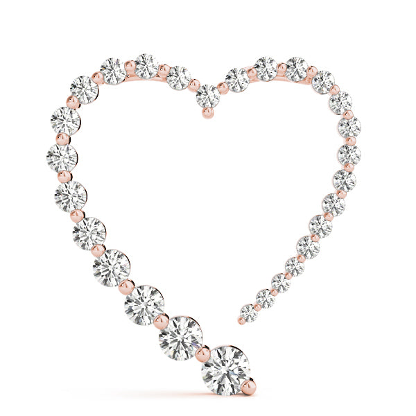 14K Rose Gold Lab Diamond Journey Pendant