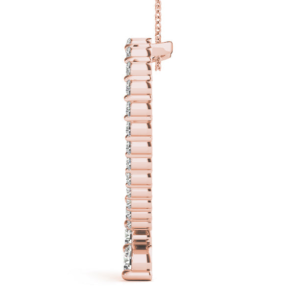 18K Rose Gold Diamond Journey Pendant