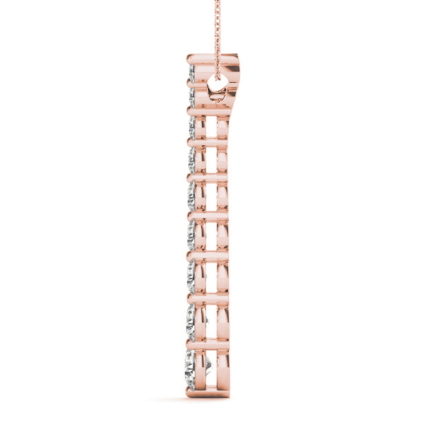 14K Rose Gold Lab Diamond Journey Pendant