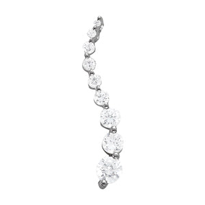 18K White Gold Round Diamond Pendant