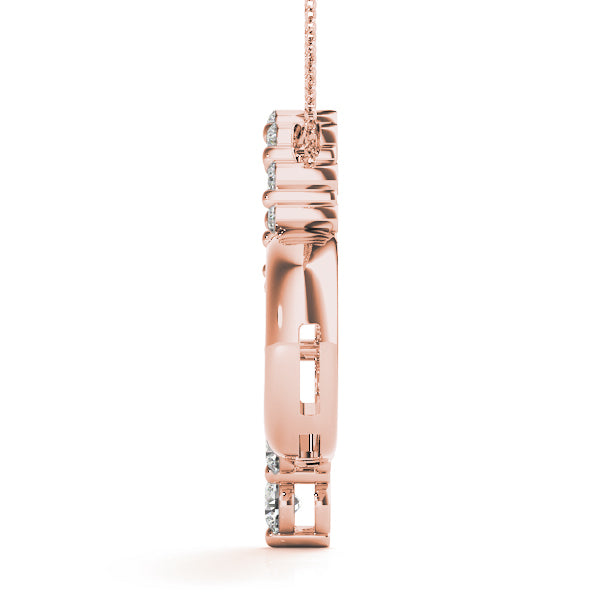Rose Gold Lab Diamond Heart Pendant