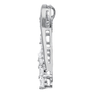 14K White Gold Lab Diamond Heart Pendant